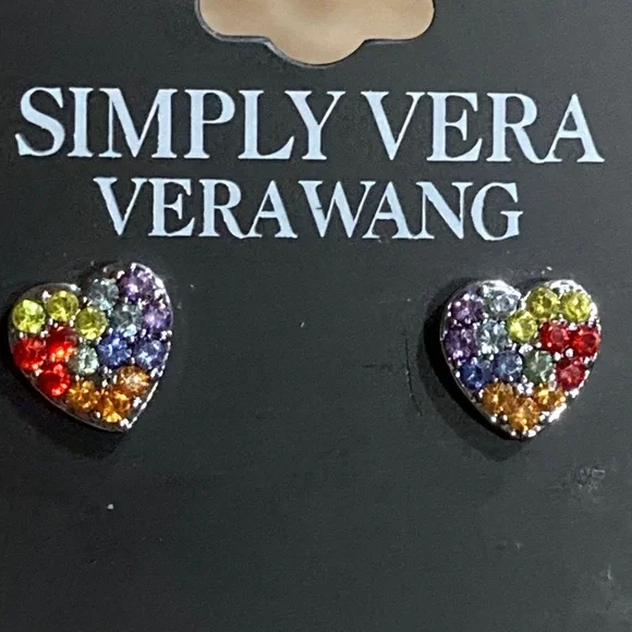 Simply Vera Vera Wang Colorful Heart Earrings & Freedom Dangle Earrings - Picture 4 of 8